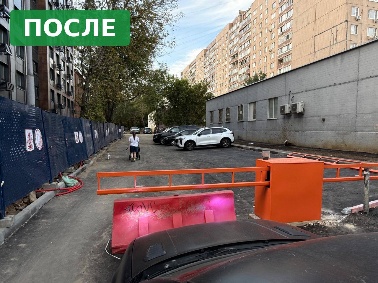 Новый шлагбаум после установки и подключения